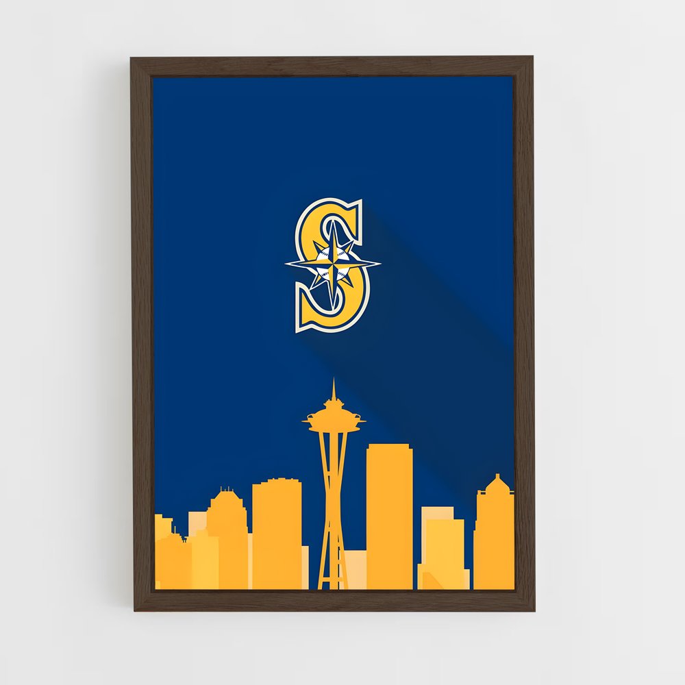 Poster Skyline de Seattle – affiche Baseball (vue 5)